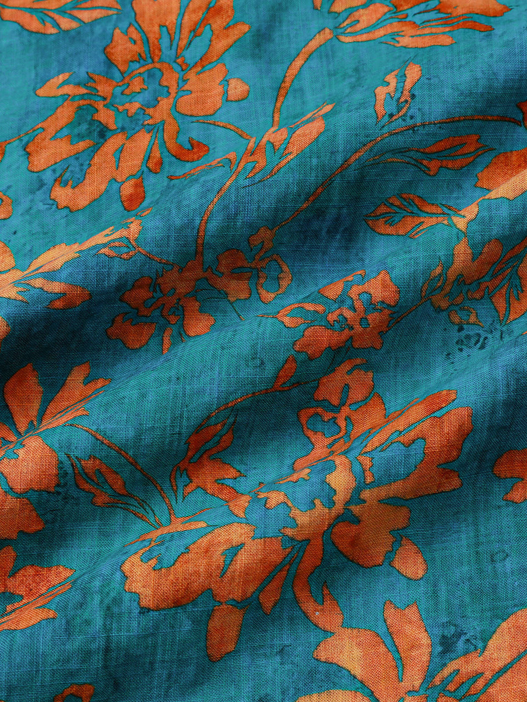 Chemise Homme à Motif Floral Rétro Douce et Respirante Manches Courtes