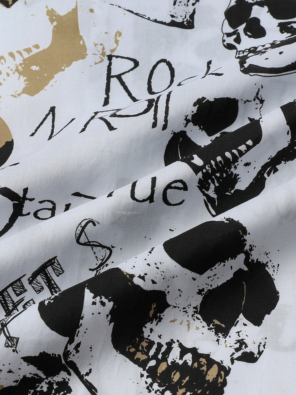 Chemise Homme Hawaïenne Skull Rock Blanche