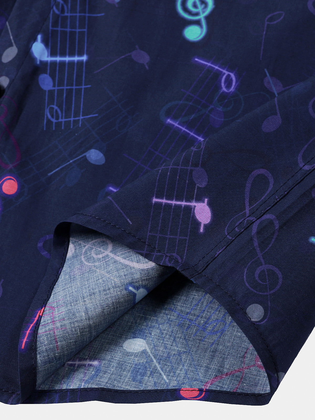 Chemise Homme Bleu Marine Festival Vacances Manches Courtes