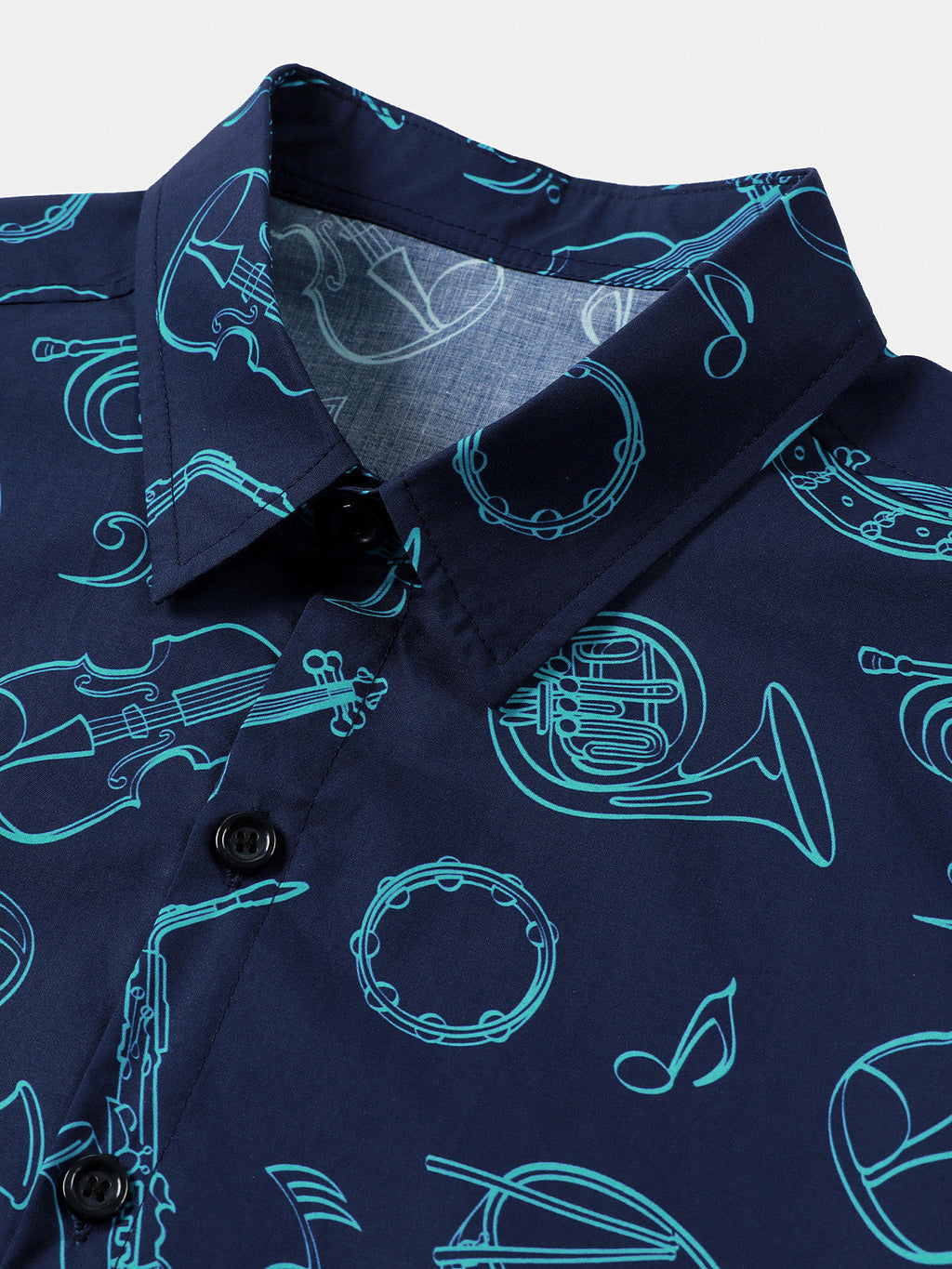 Chemise Homme Instruments de Musique Festival Manches Courtes