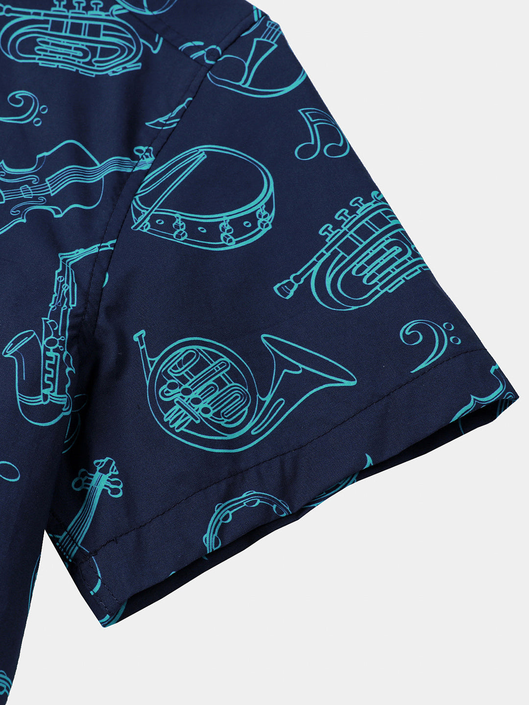 Chemise Homme Instruments de Musique Festival Manches Courtes