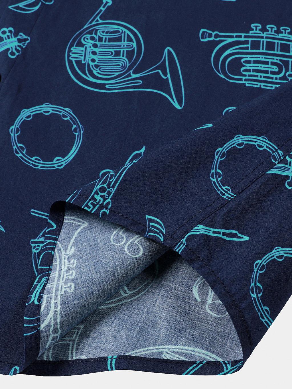 Chemise Homme Instruments de Musique Festival Manches Courtes