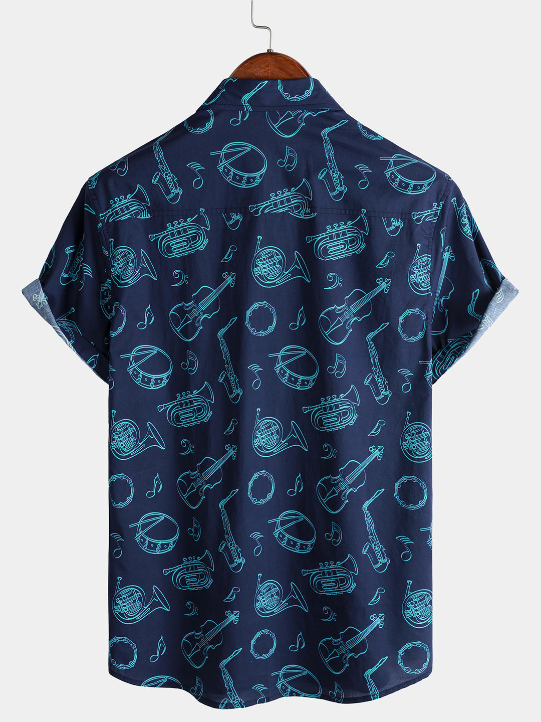 Chemise Homme Instruments de Musique Festival Manches Courtes