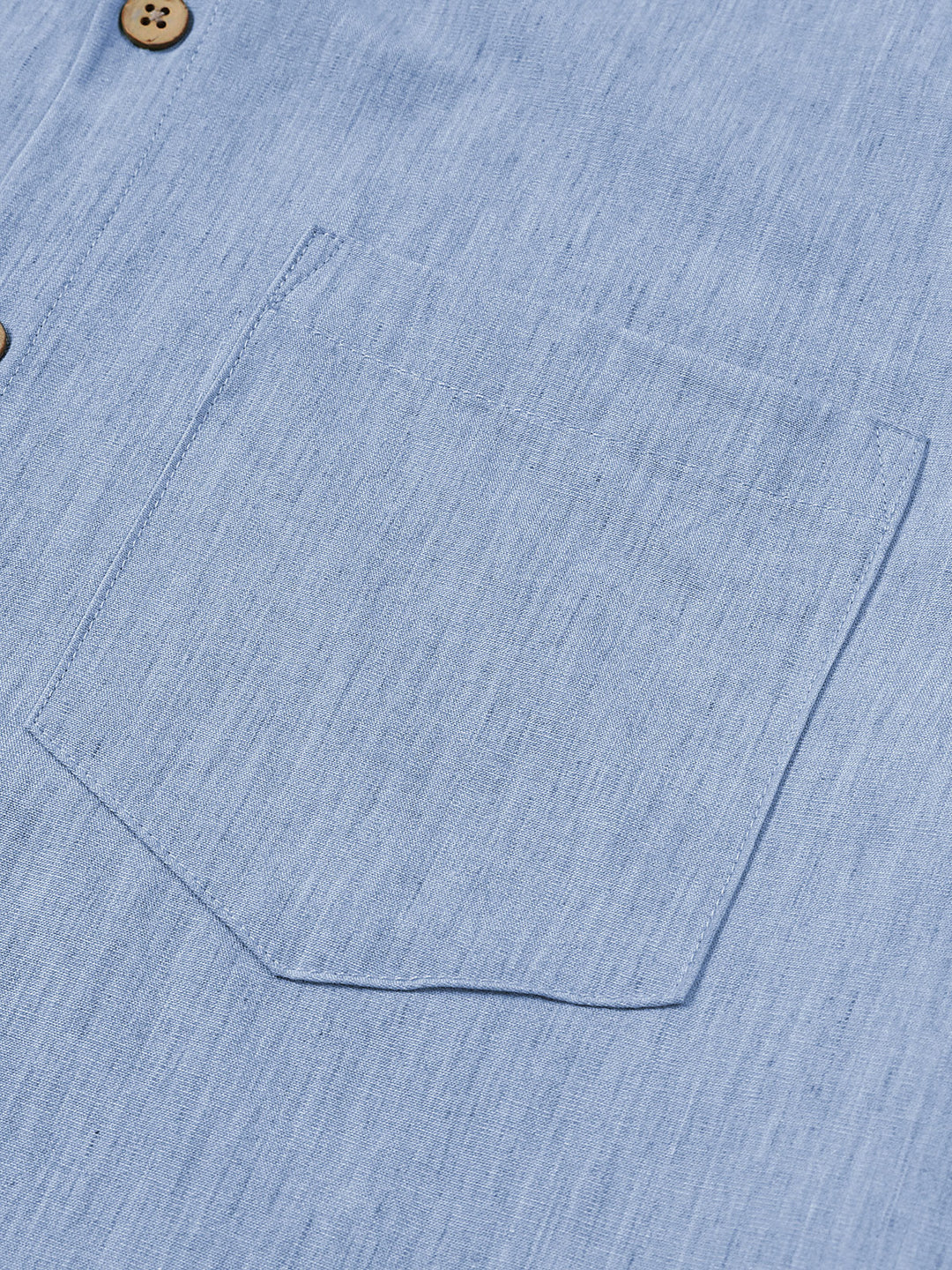 Chemise Homme Confort Sport Unie Bleu à Manches Courtes