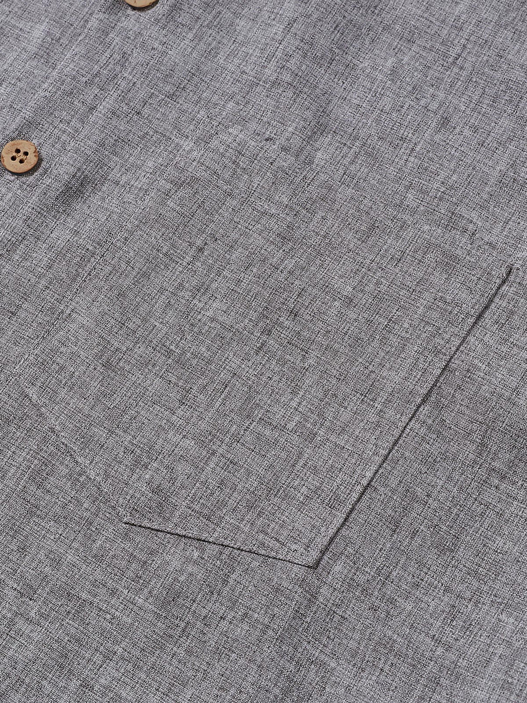 Chemise Homme Unie Boutonnée Décontractée Manches Courtes