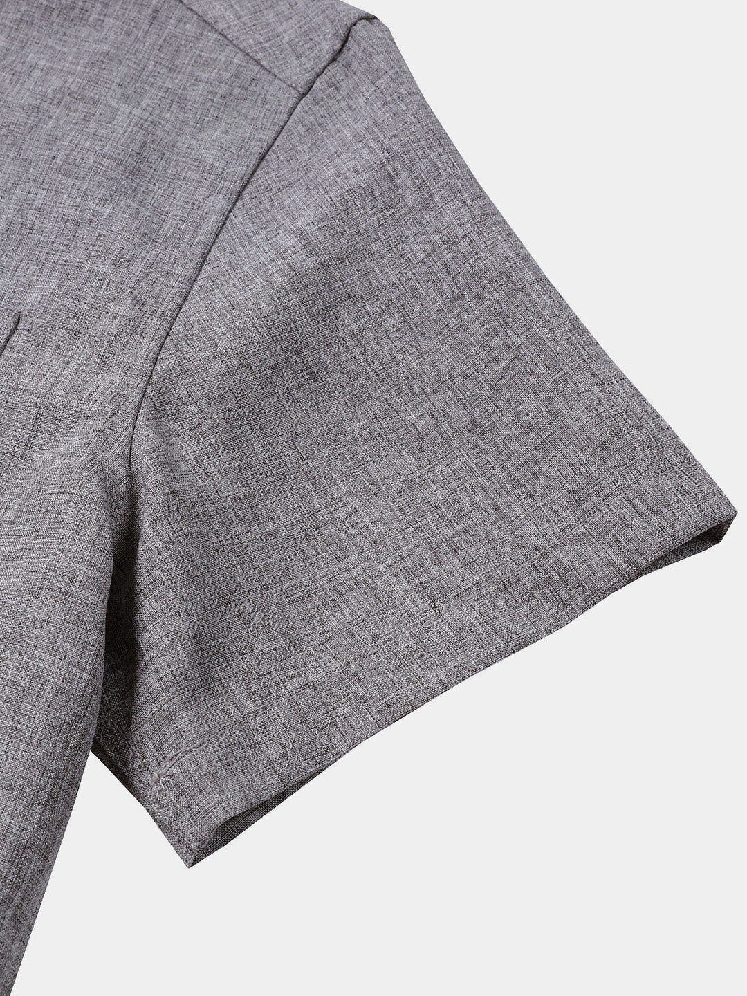 Chemise Homme Unie Boutonnée Décontractée Manches Courtes