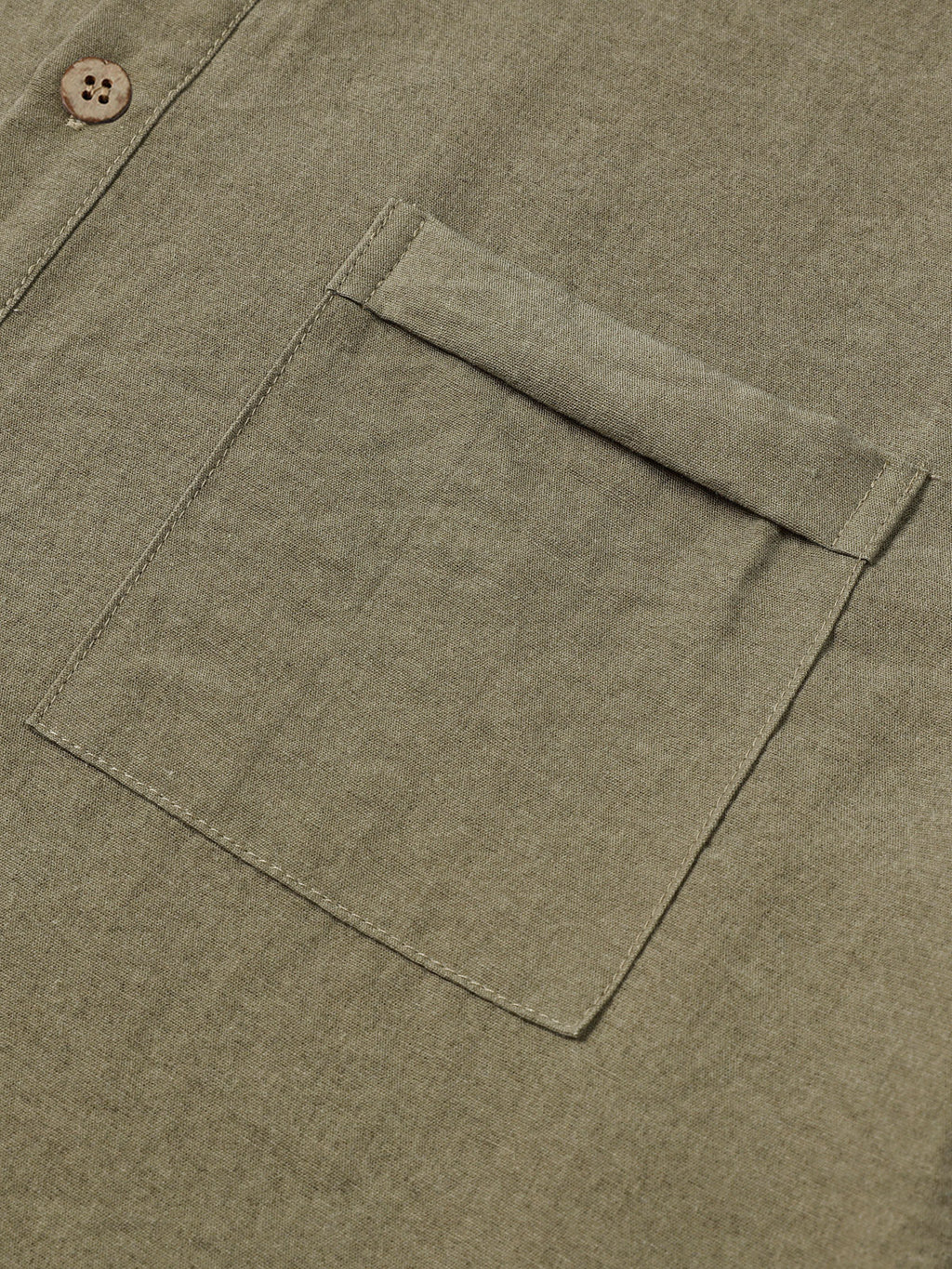 Chemise Homme Unie Col Mao Patte Courte Manches Courtes