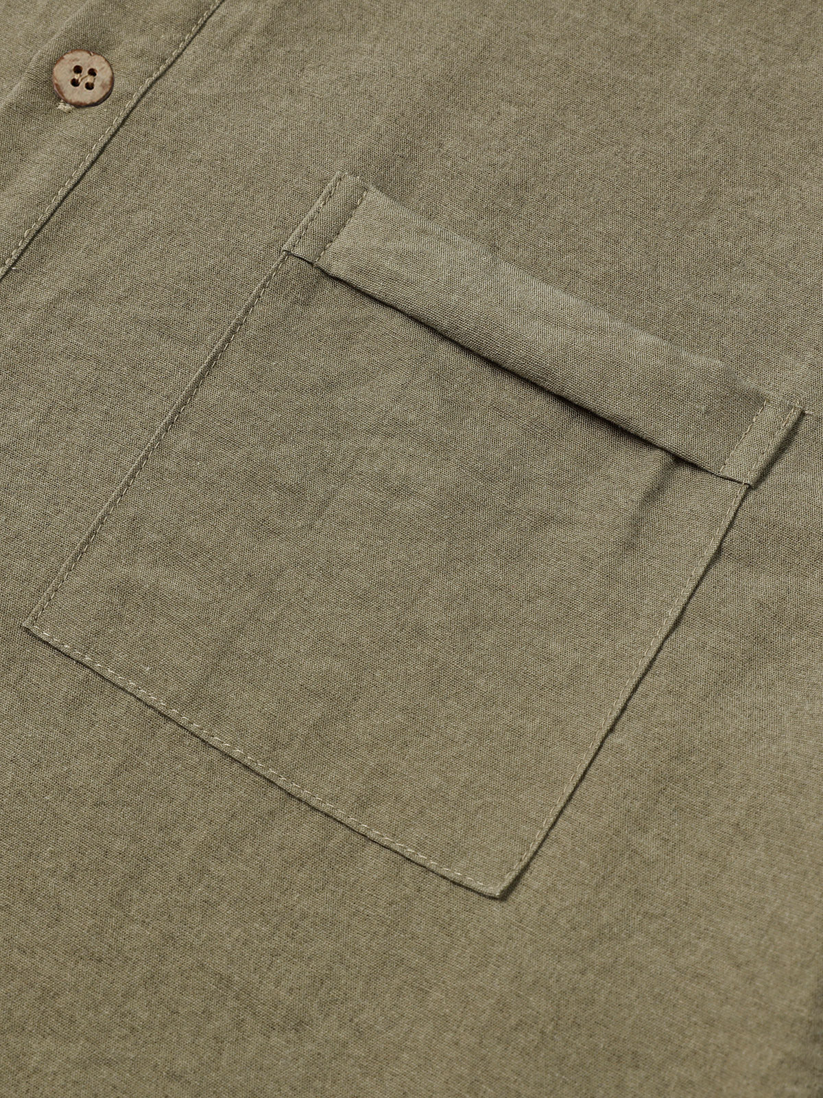 Chemise Homme Unie Col Mao Patte Courte Manches Courtes