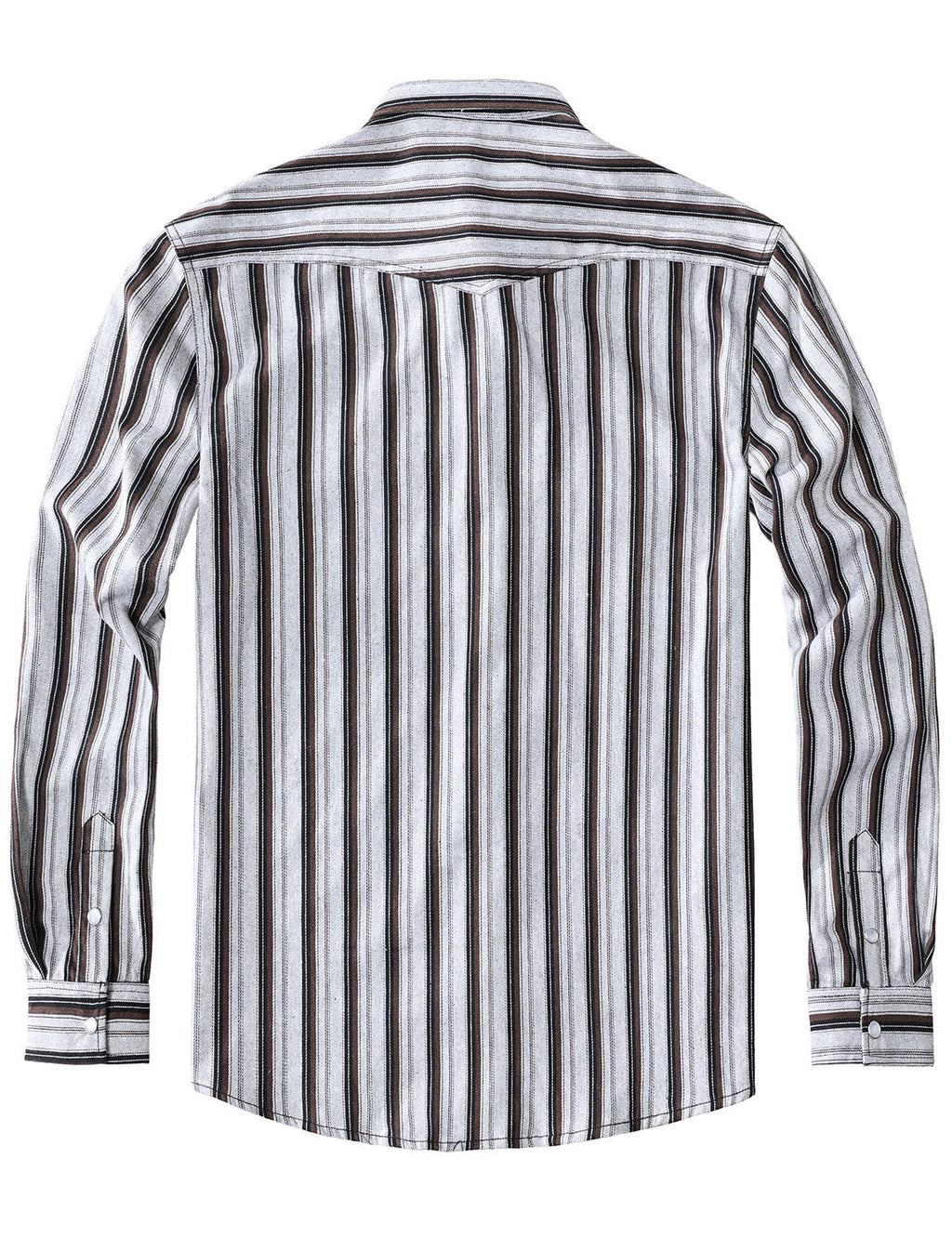 Chemise en jean décontractée à rayures blanches style western avec boutons-pression nacrés pour homme