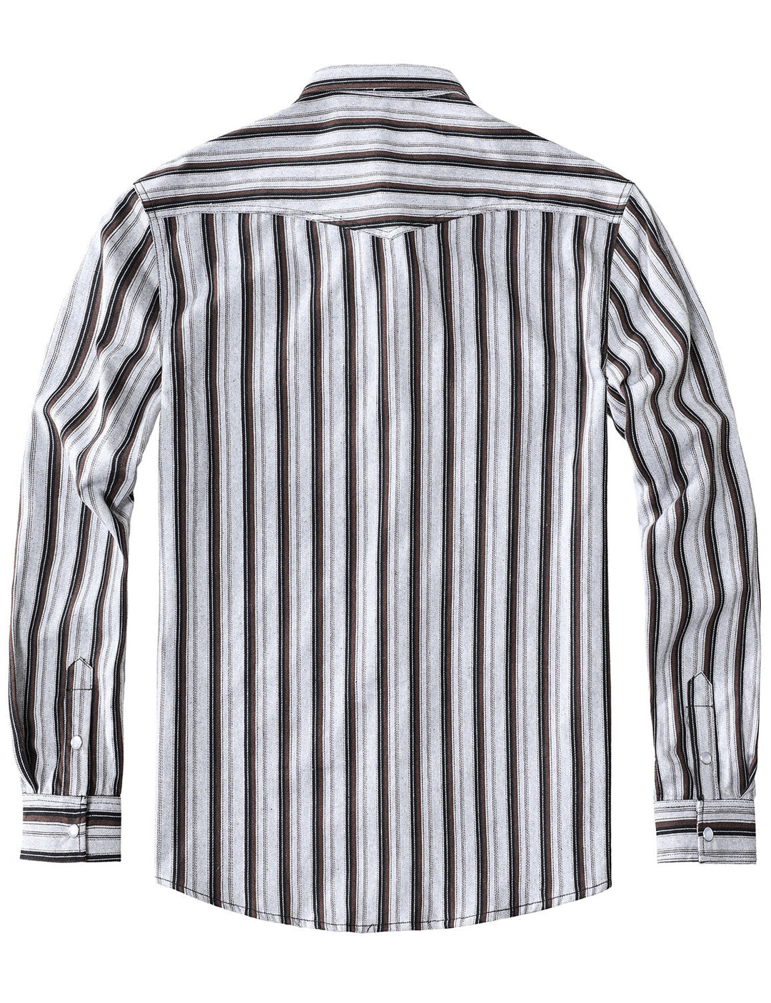 Chemise en jean décontractée à rayures blanches style western avec boutons-pression nacrés pour homme