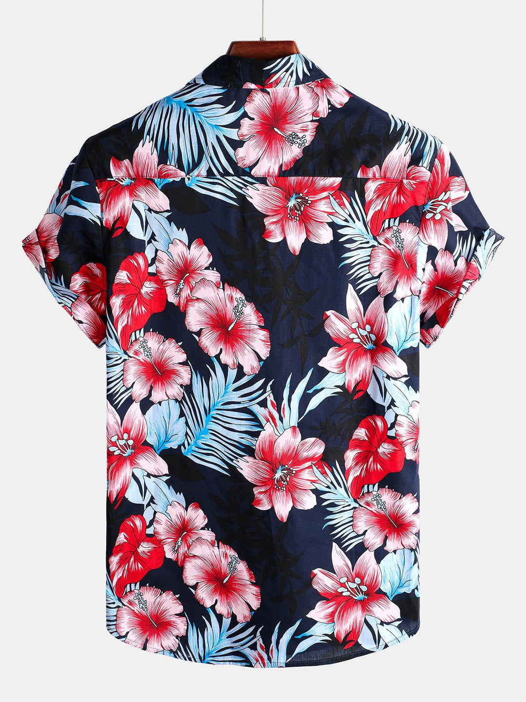 Chemise en coton hawaïen tropical à fleurs