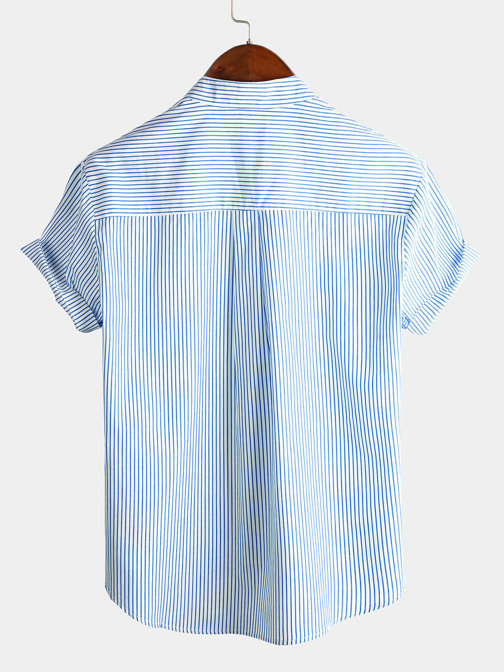 Chemise à Manches Courtes avec Col Haut pour Homme