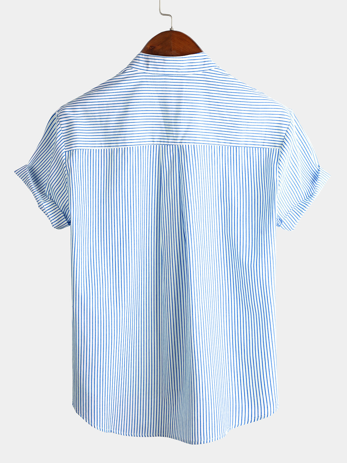 Chemise à Manches Courtes avec Col Haut pour Homme