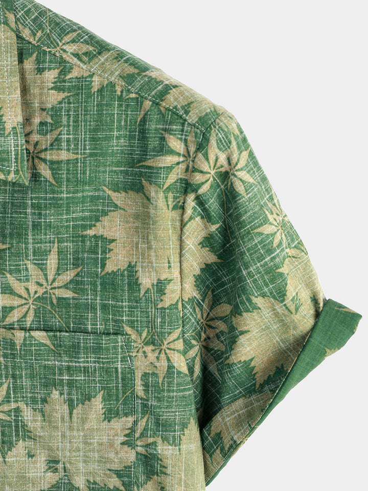 Chemise hawaïenne décontractée à poche pour hommes