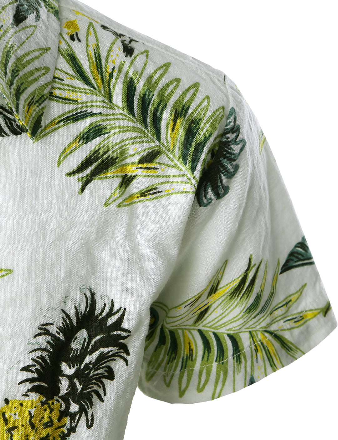 Chemise blanche à manches courtes pour enfants, motif ananas, motif tropical, vacances, plage, Aloha
