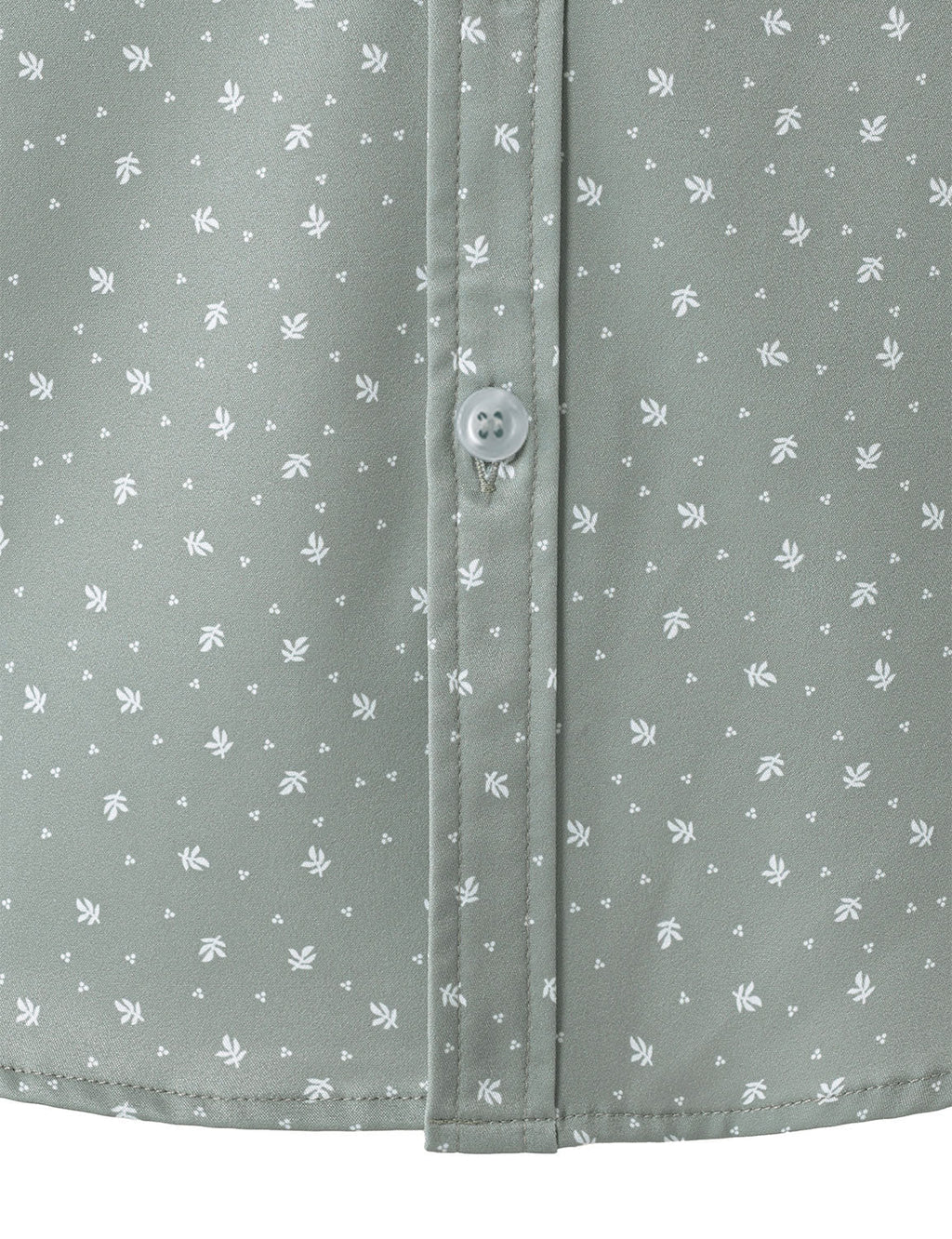 Chemise à manches longues verte décontractée à imprimé pour homme