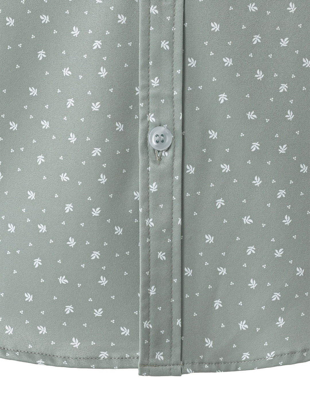 Chemise à manches longues verte décontractée à imprimé pour homme