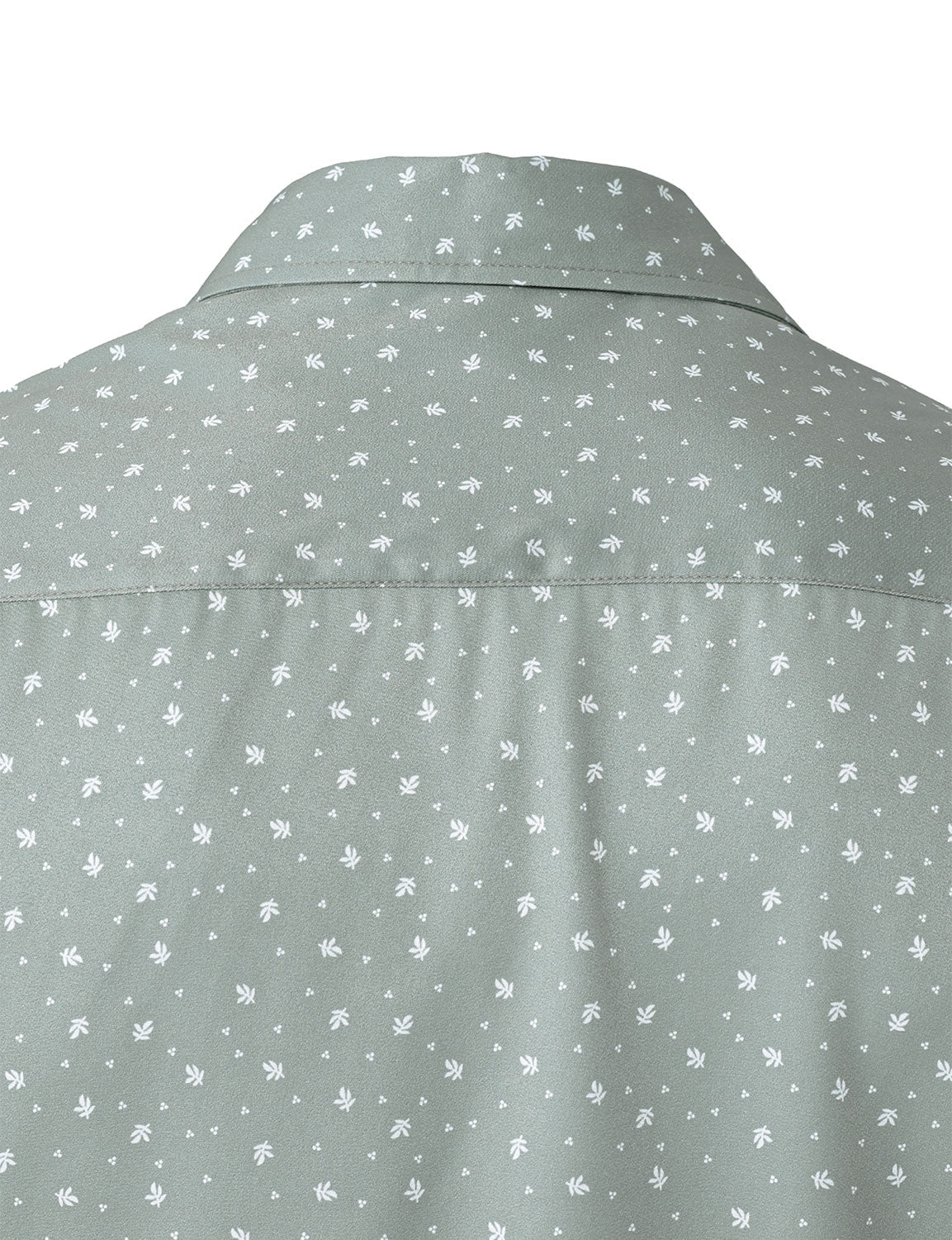 Chemise à manches longues verte décontractée à imprimé pour homme