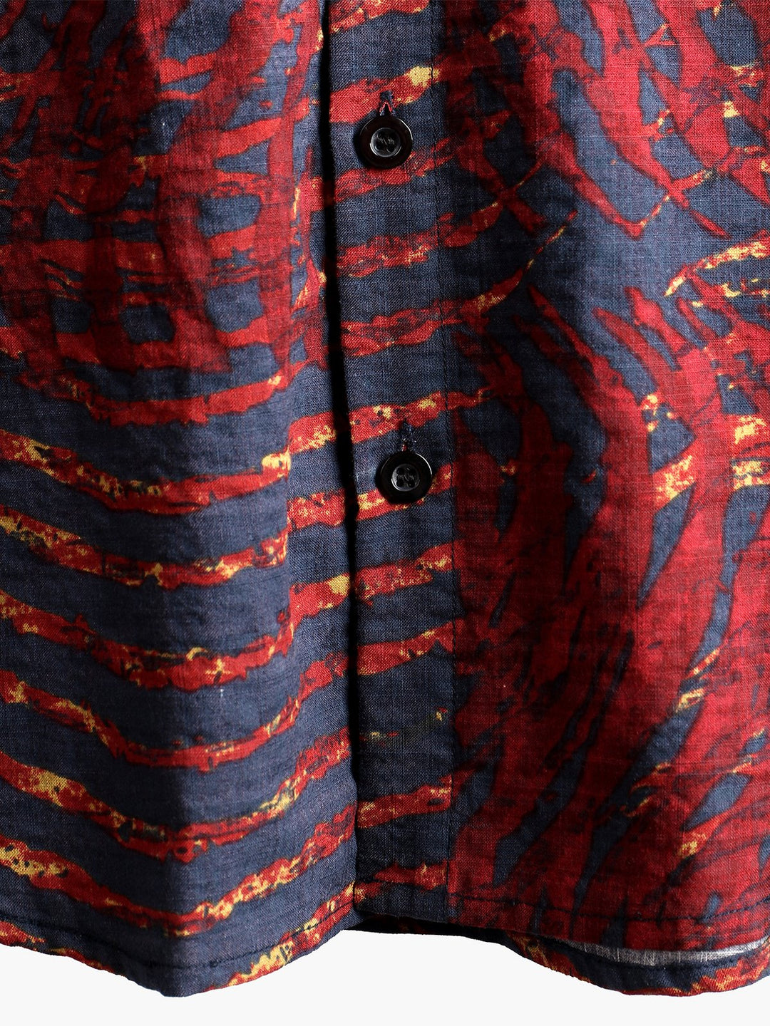 Chemise imprimée rayée à manches courtes pour hommes