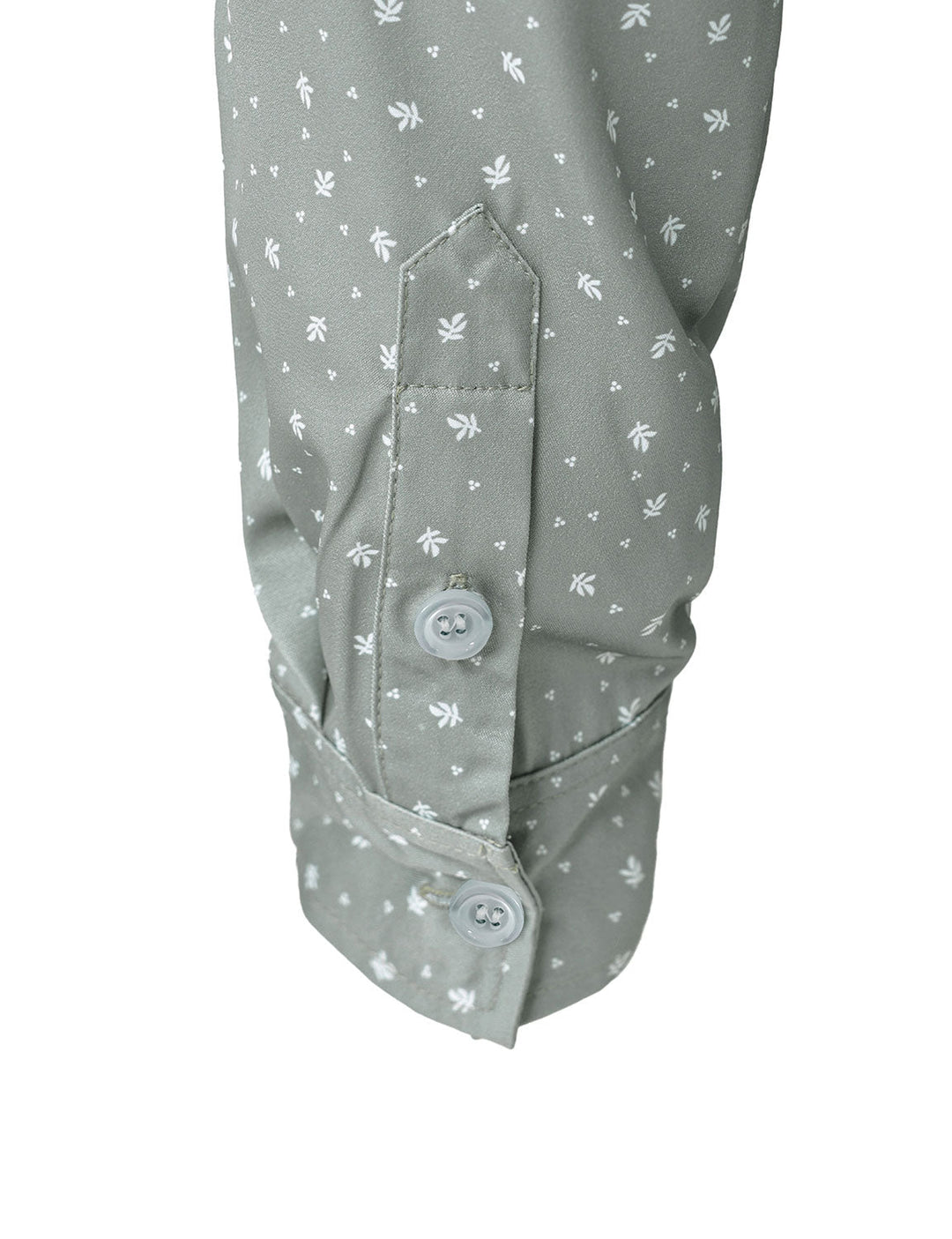Chemise à manches longues verte décontractée à imprimé pour homme