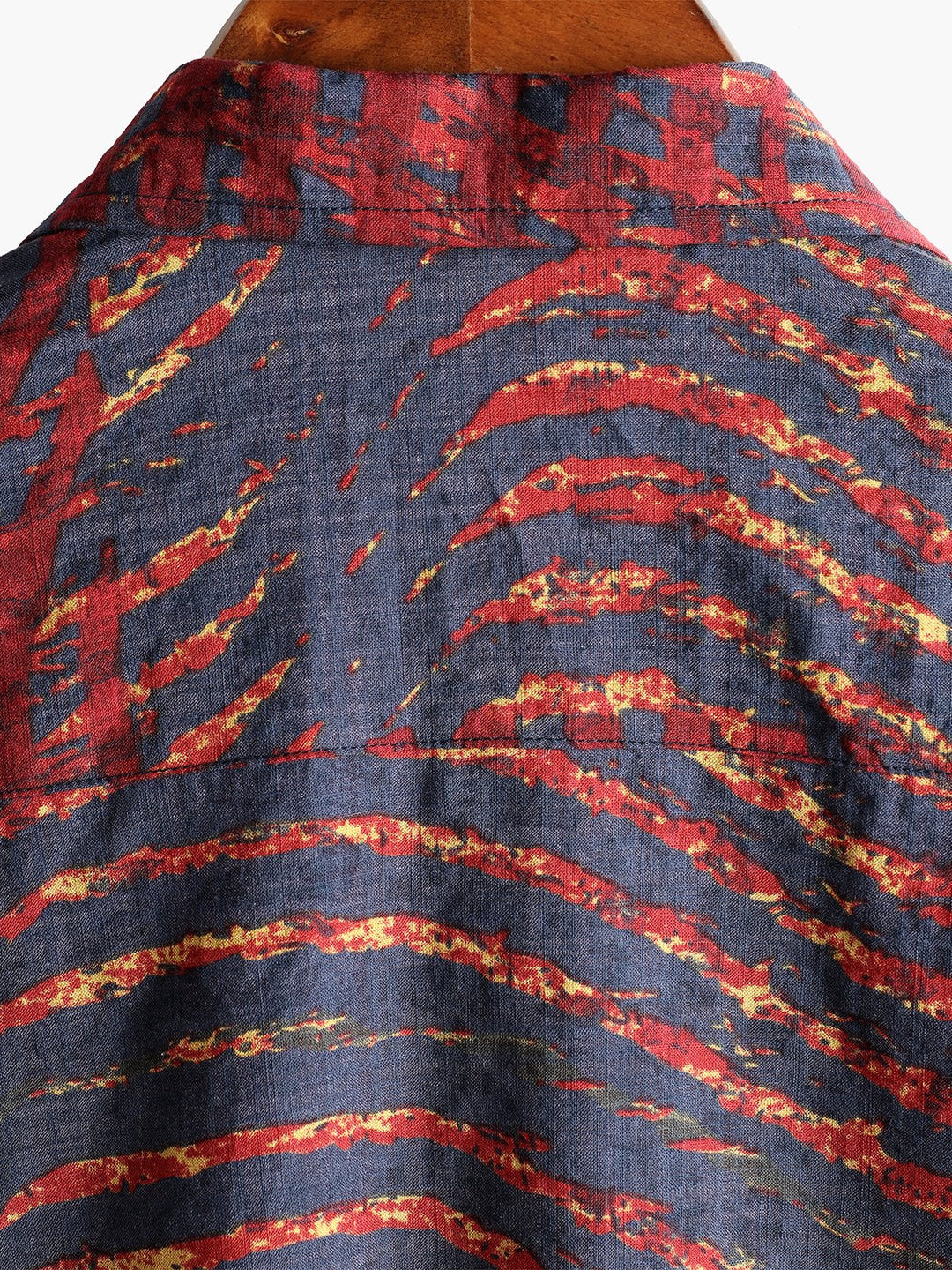 Chemise imprimée rayée à manches courtes pour hommes