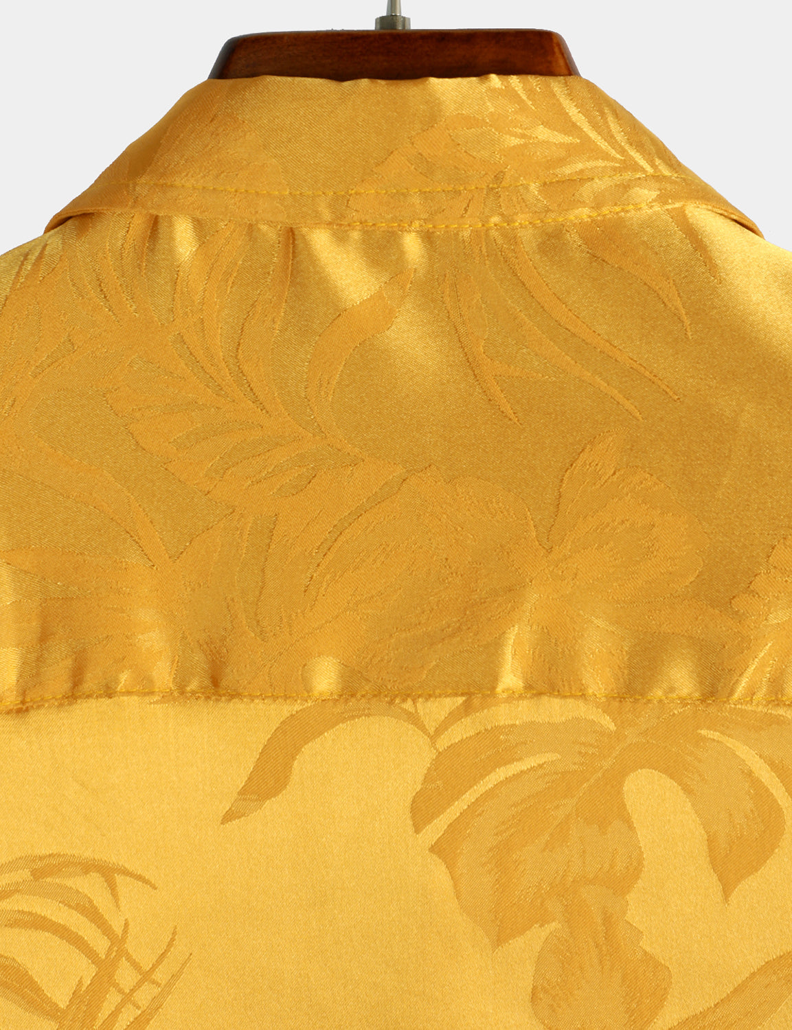 Chemise de Plage Florale à Manches Courtes avec Boutons pour Homme, Jacquard d'Été