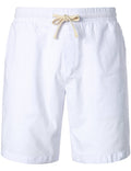 Short décontracté en coton et lin respirant de couleur unie pour hommes