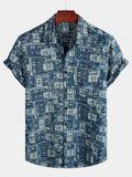 Chemise hawaïenne décontractée à poche pour hommes