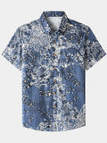 Chemise Homme Florale Artistique Manches Courtes