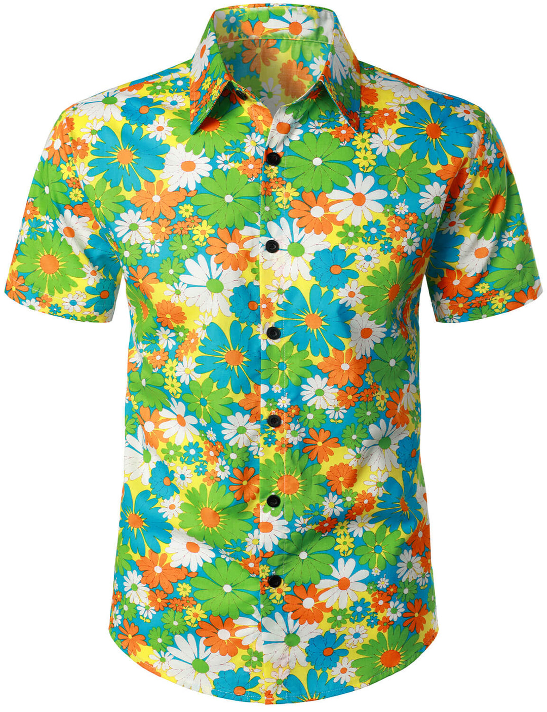 Chemise hawaïenne tropicale en coton floral pour homme