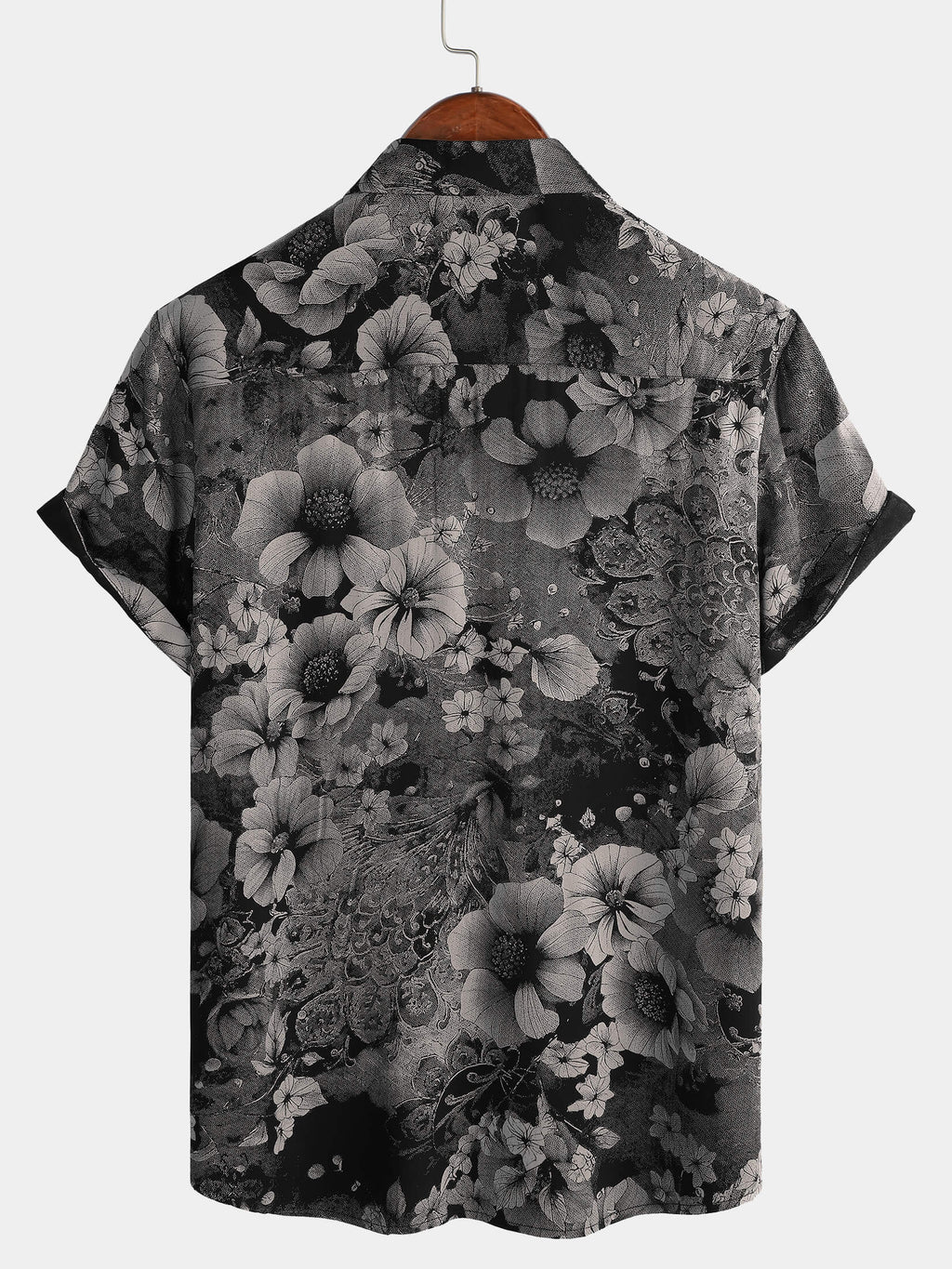 Chemise hawaïenne à manches courtes et boutons pour homme, style vintage, motif floral, pour les vacances d'été