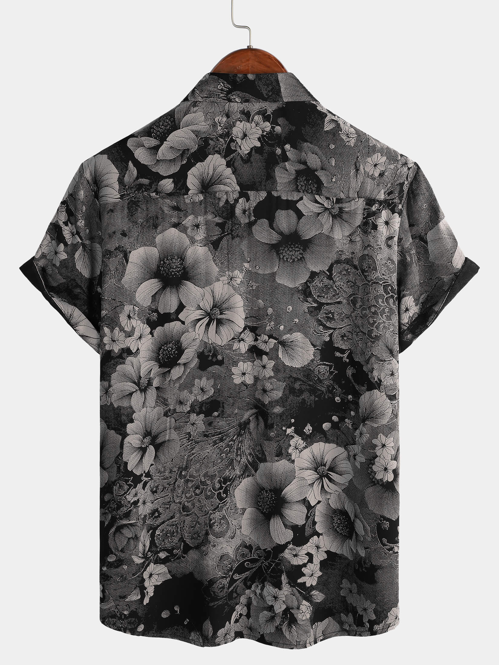 Chemise hawaïenne à manches courtes et boutons pour homme, style vintage, motif floral, pour les vacances d'été