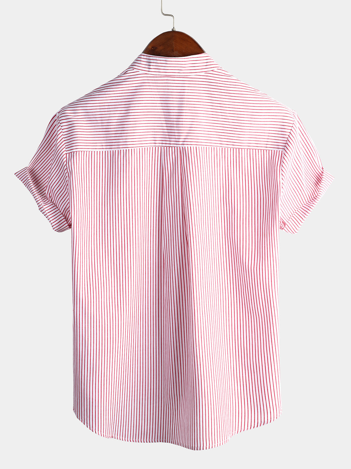 Chemise à Manches Courtes avec Col Haut pour Homme