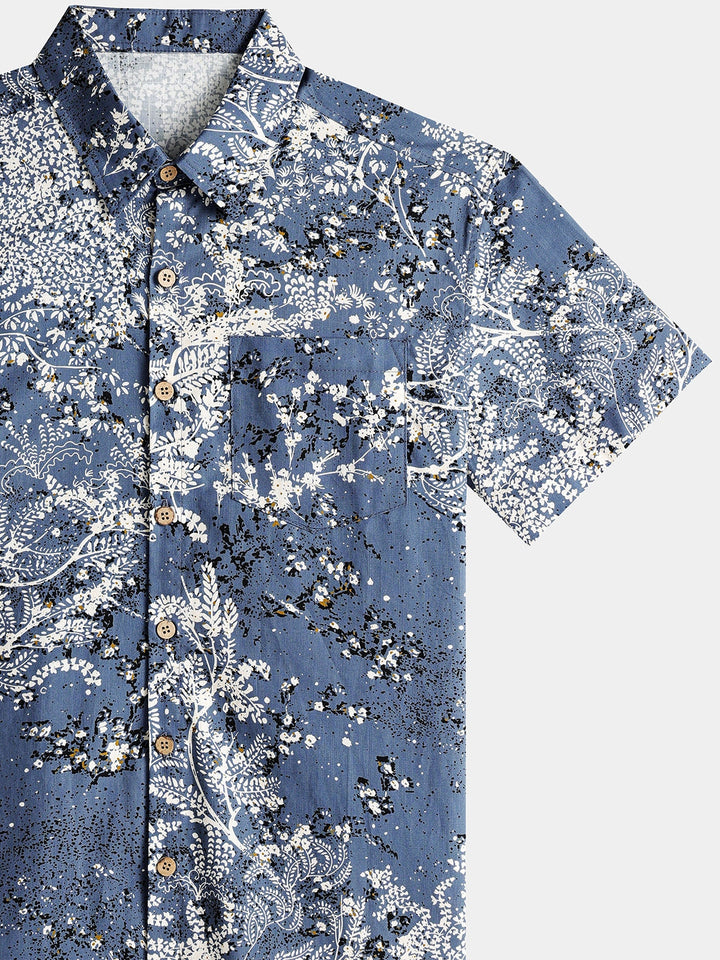 Chemise Homme Florale Artistique Manches Courtes