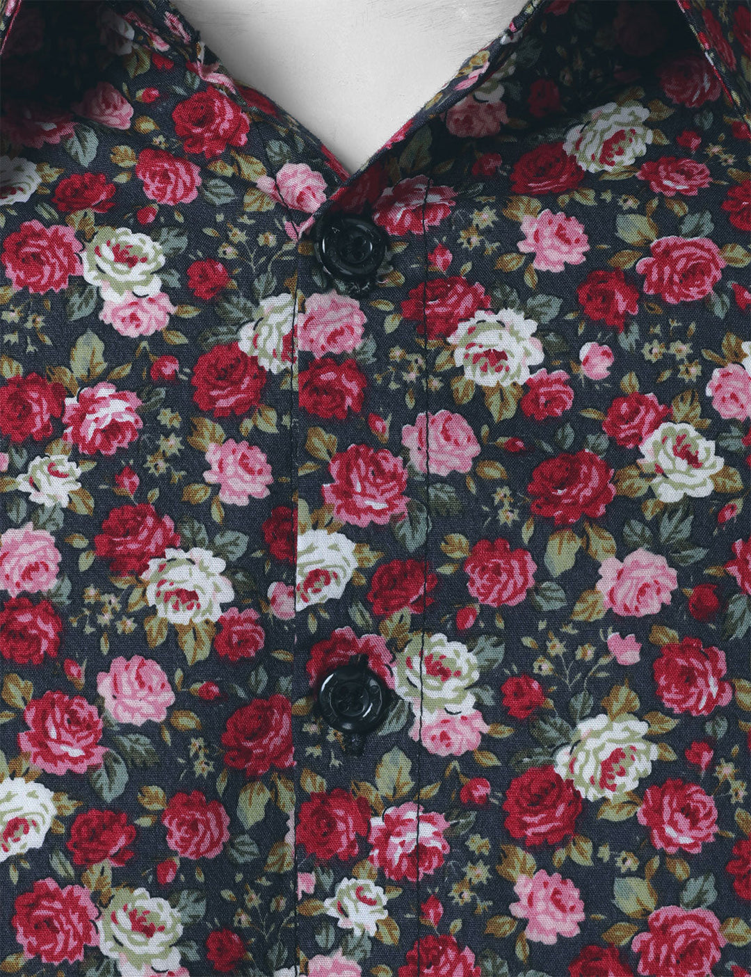 Chemise à manches longues en coton respirant à imprimé floral pour homme des années 70
