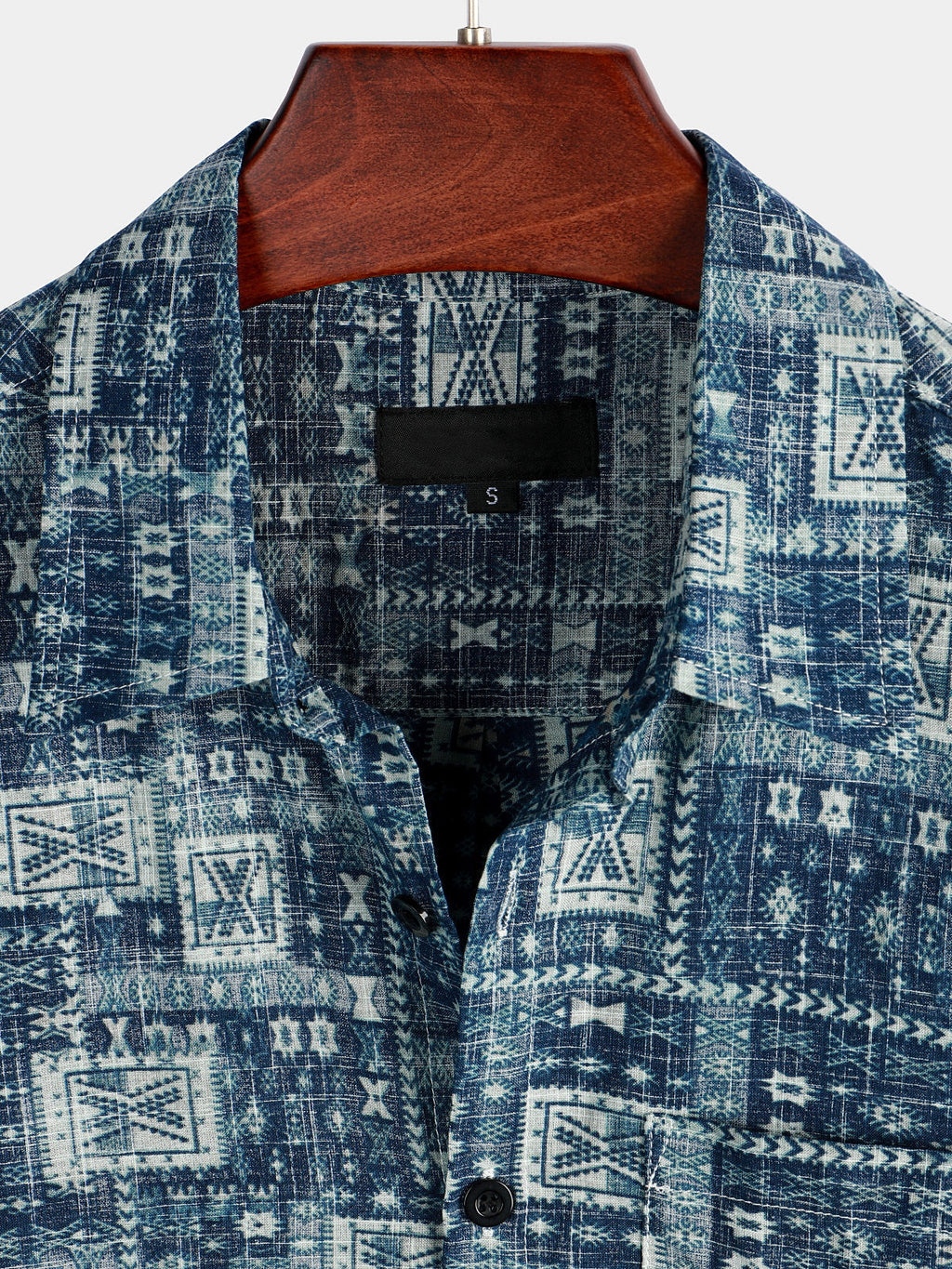 Chemise à Manches Courtes Rétro Casual pour Homme