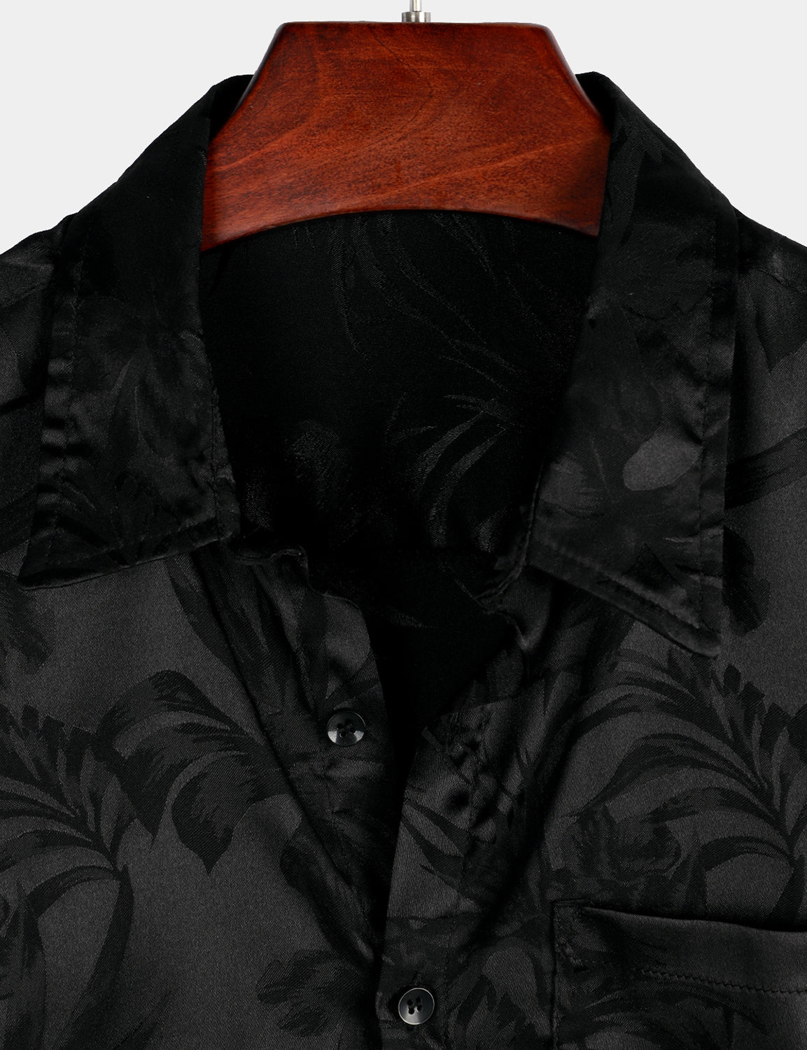 Chemise de Plage Florale à Manches Courtes avec Boutons pour Homme, Jacquard d'Été