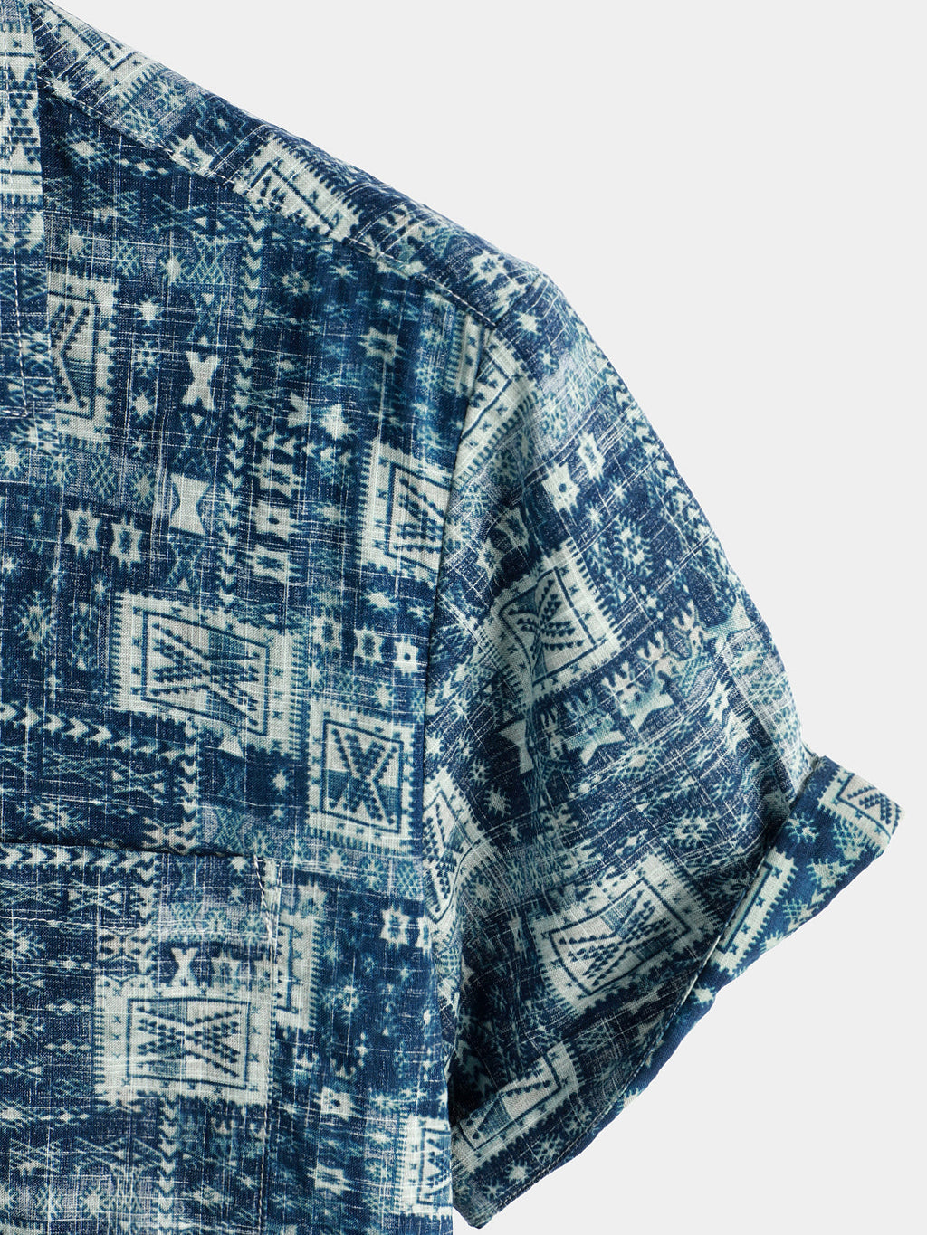 Chemise à Manches Courtes Rétro Casual pour Homme