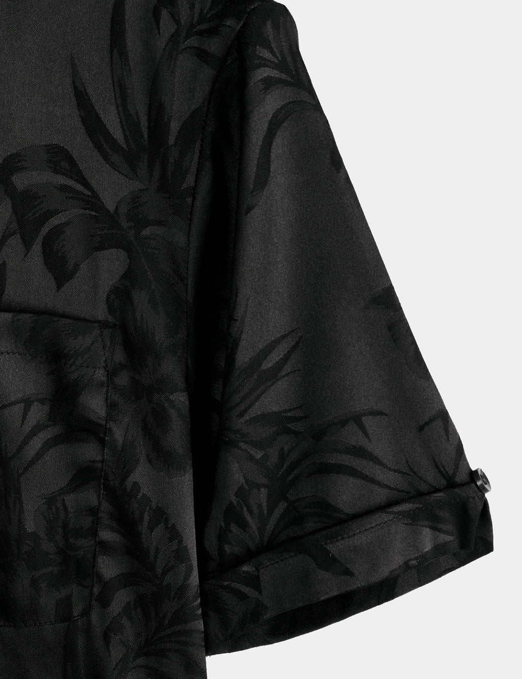 Chemise de Plage Florale à Manches Courtes avec Boutons pour Homme, Jacquard d'Été