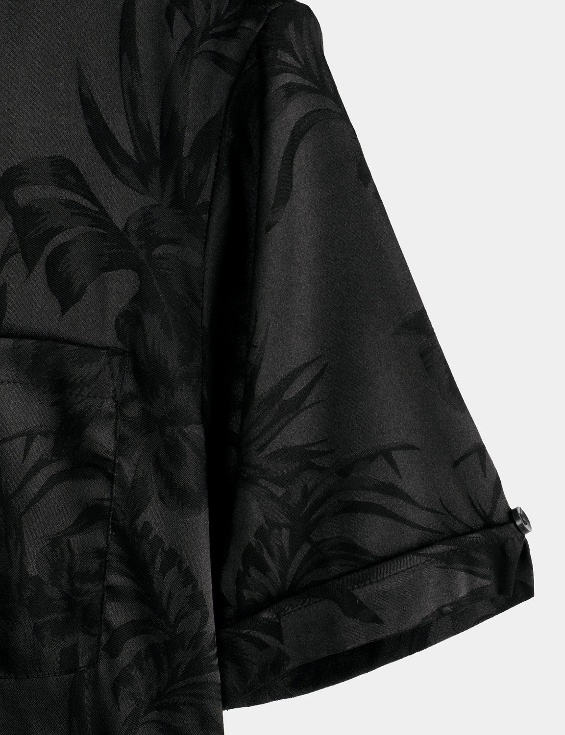 Chemise de Plage Florale à Manches Courtes avec Boutons pour Homme, Jacquard d'Été