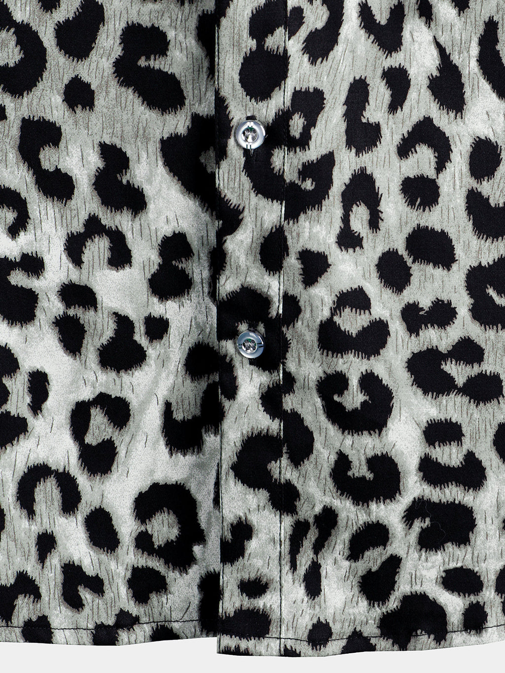 Chemise décontractée à manches courtes en coton pour hommes à imprimé animal léopard blanc guépard rock