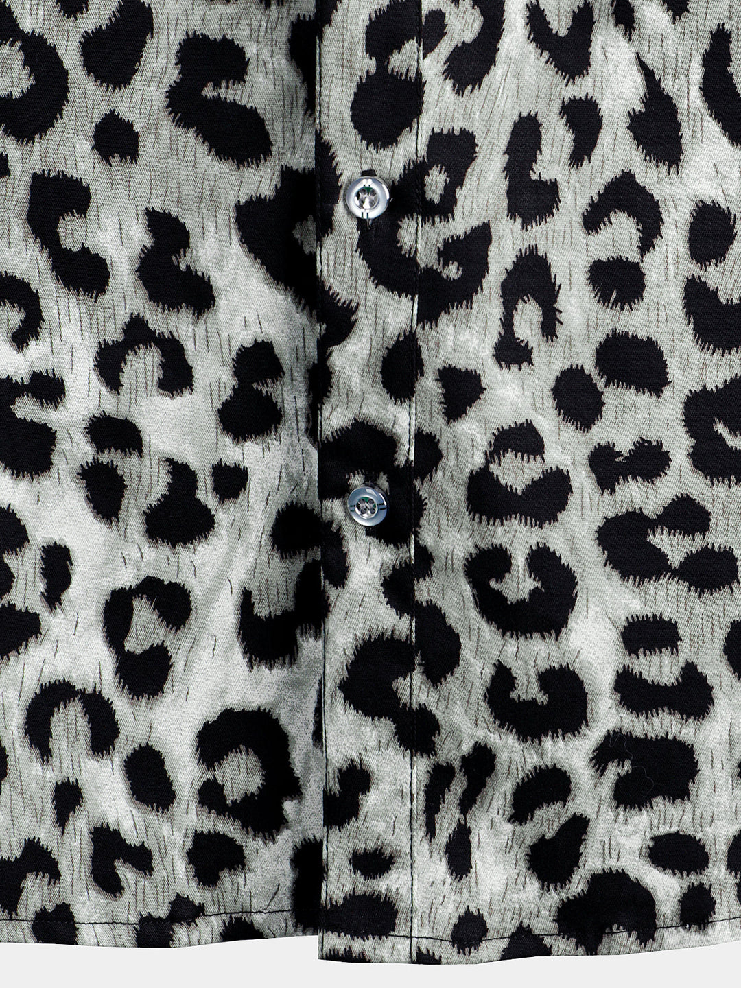 Chemise décontractée à manches courtes en coton pour hommes à imprimé animal léopard blanc guépard rock