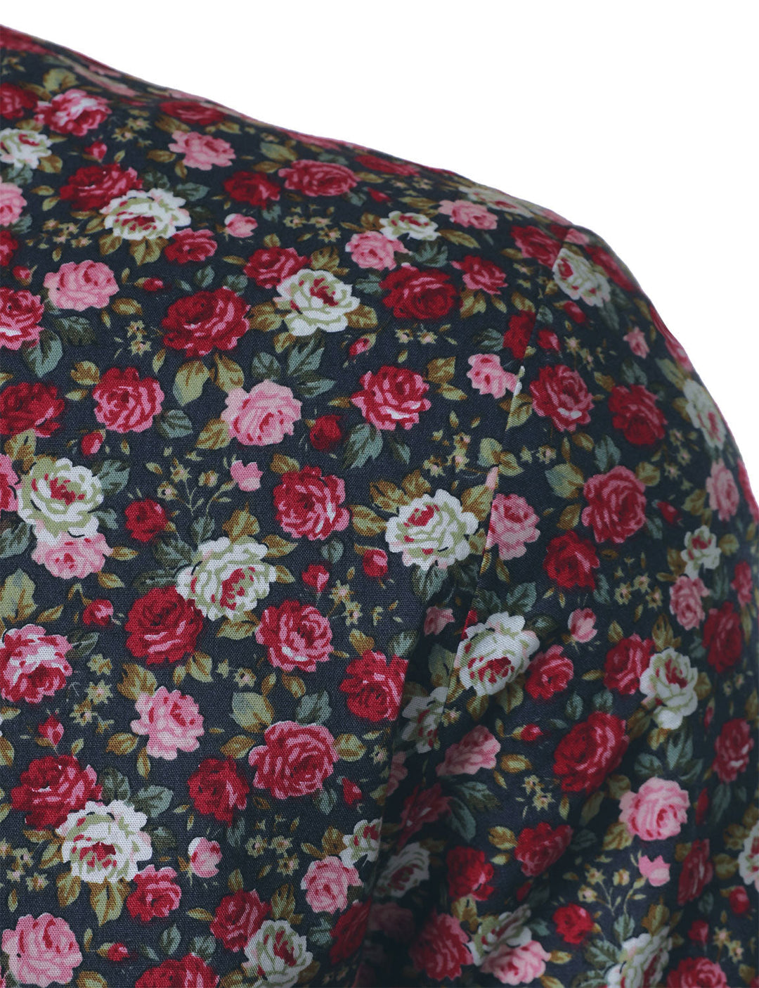 Chemise à manches longues en coton respirant à imprimé floral pour homme des années 70