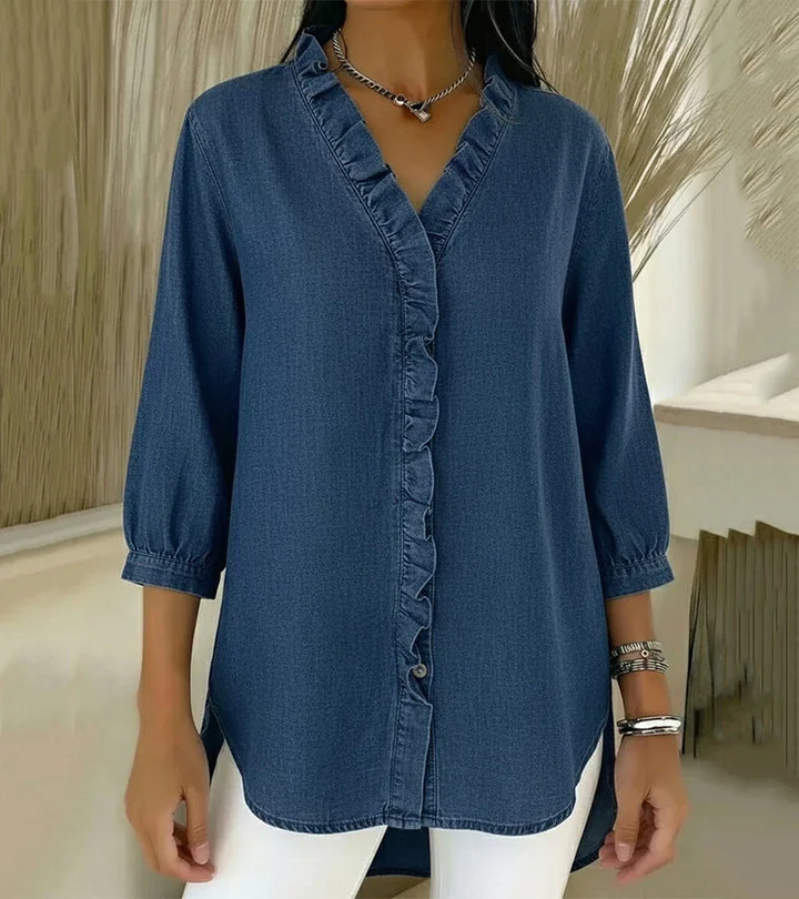 Lucía | Chemise en jean à col en V
