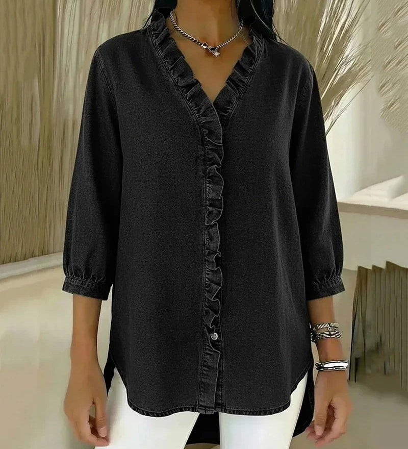 Lucía | Chemise en jean à col en V