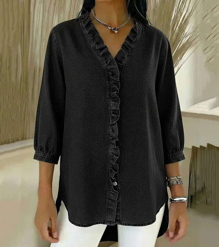 Lucía | Chemise en jean à col en V