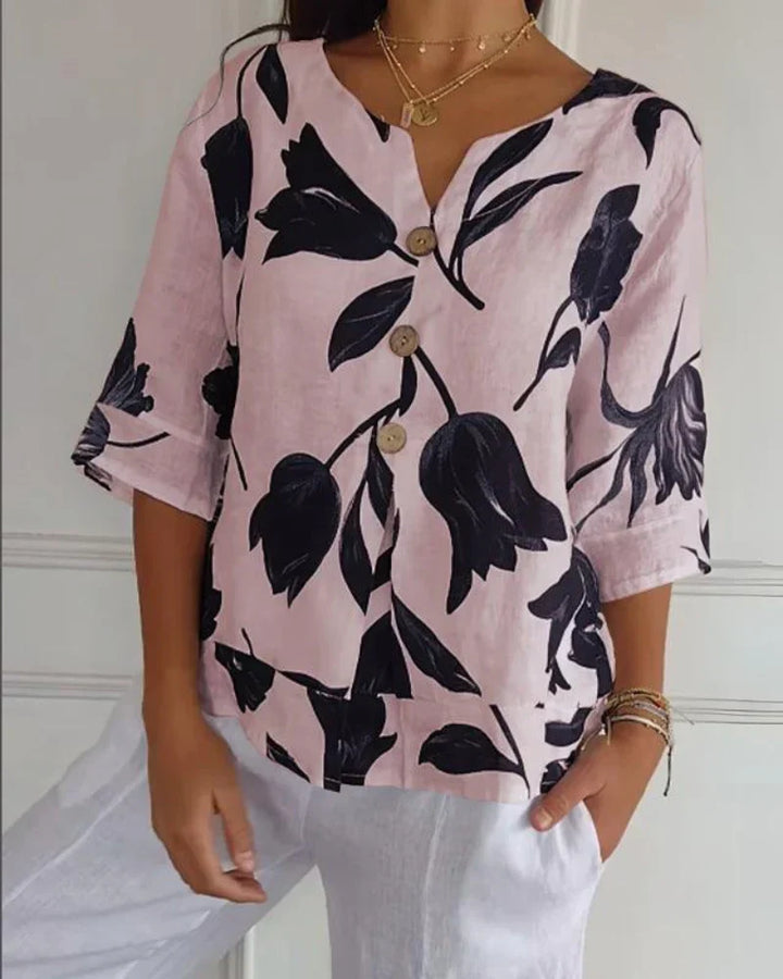 Eliana | Chemise décontractée à imprimé floral