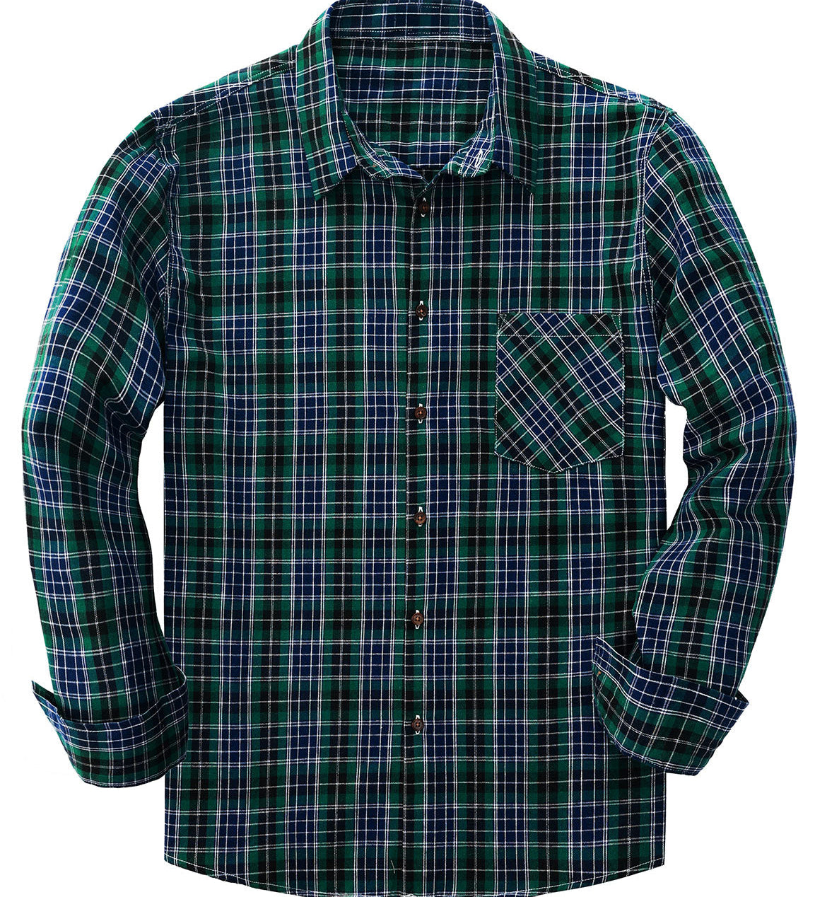 Chemise à manches longues décontractée à carreaux rétro pour hommes