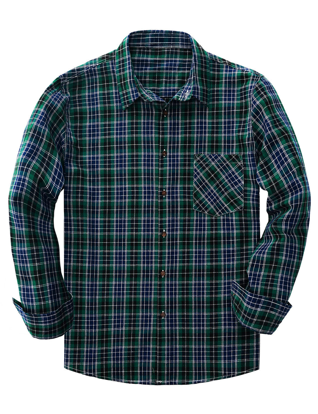 Chemise à manches longues décontractée à carreaux rétro pour hommes