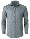 Chemise décontractée à manches longues grise pour homme